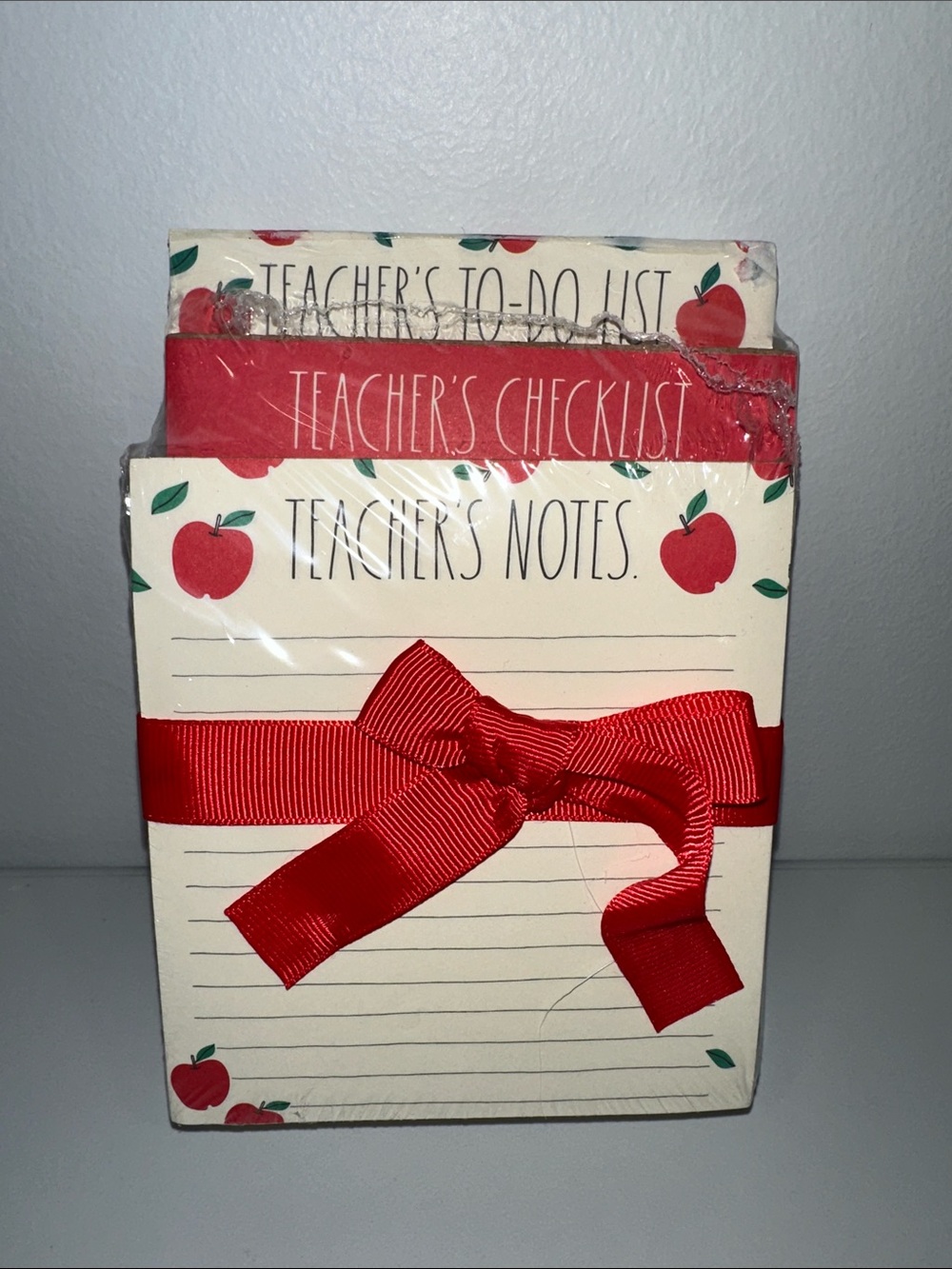 RAE DUNN. Stack of 3 lined Notepads TEACHER’S NOTES CHECKLIST TO-DO-LIST